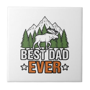 Best Dad Ever Forest Creature Vintage Dad Shirt De Tile