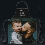 Best Dad Ever Full Photo Black Personalized  Apron<br><div class="desc">Personalized Best Dad Ever Full Photo Personalized Apron in Black</div>