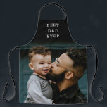 Best Dad Ever Full Photo Black Personalized  Apron<br><div class="desc">Personalized Best Dad Ever Full Photo Personalized Apron in Black</div>