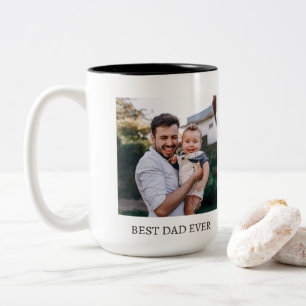 Best Dad Ever Full Photo Personalized Coffee Mug