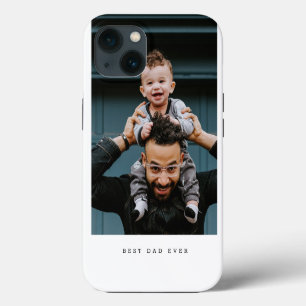 Best Dad Ever Full Photo Personalized iPhone 13 Case