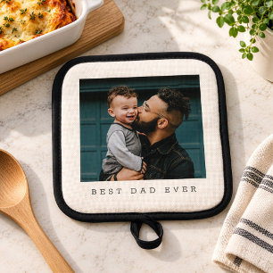 Best Dad Ever Full Photo Personalized Pot Holder