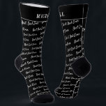 Best Dad Ever | Fun Monogram Socks<br><div class="desc">Unique socks quickly add texture, colour and flair to any outfit. When you buy them for yourself, personalization puts on your unique stamp. They also make a thoughtful gift for anyone special in your life. The perfect gift for any dad. Can be customized for any moniker - papa, pépé, grandad,...</div>