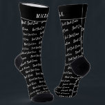 Best Dad Ever | Fun Monogram Socks<br><div class="desc">Unique socks quickly add texture, colour and flair to any outfit. When you buy them for yourself, personalization puts on your unique stamp. They also make a thoughtful gift for anyone special in your life. The perfect gift for any dad. Can be customized for any moniker - papa, pépé, grandad,...</div>