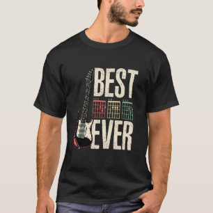 Best Dad Ever Funny Chord Guitarist Musician Music T-Shirt