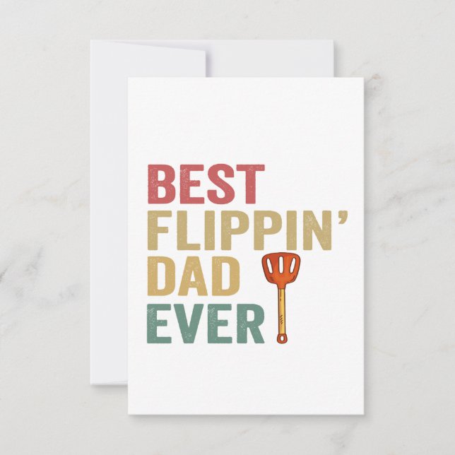 Best Dad Ever Funny Cooking BBQ Father Gift  Thank You Card (Front)