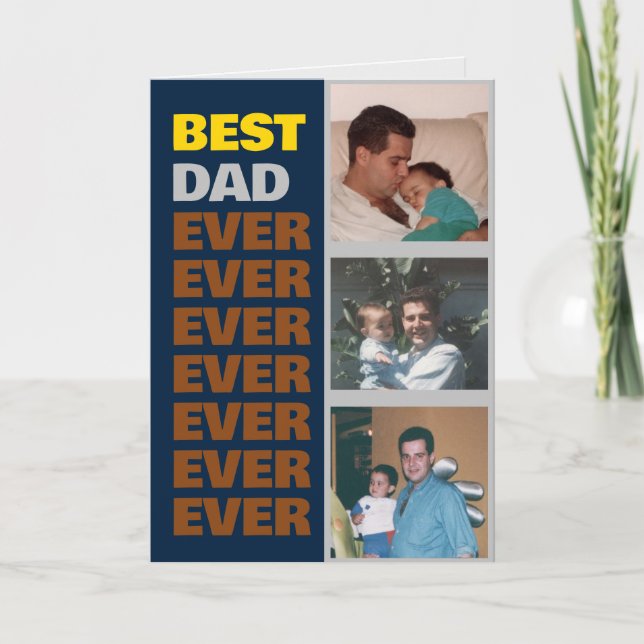 Best Dad Ever – Funny Customizable Card for Dad (Front)