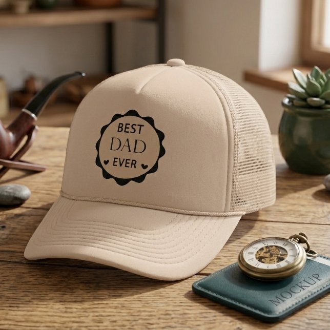Best Dad Ever Funny Father’s Day Design Trucker Hat (Creator Uploaded)