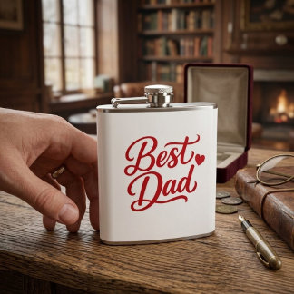 Best Dad Ever Gift Tee Hip Flask