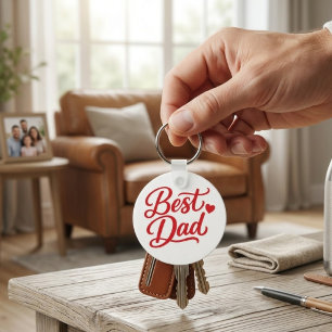 Best Dad Ever Gift Tee Keychain