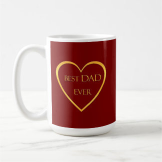 Best dad ever golden coffee mug