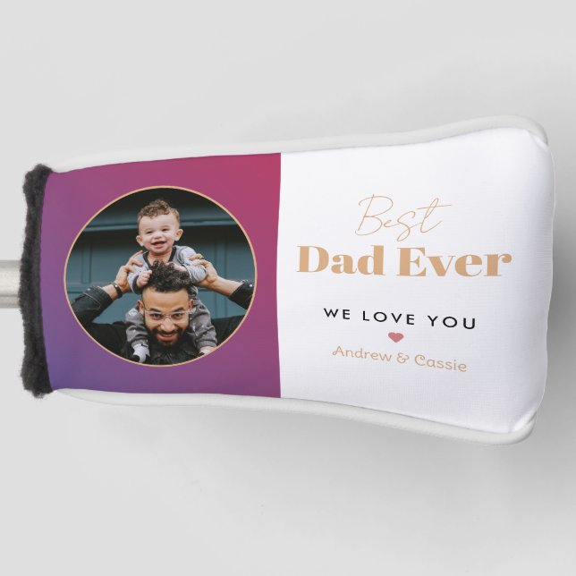 Best dad ever golf head cover (Front)
