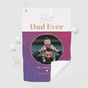 Best dad ever golf towel