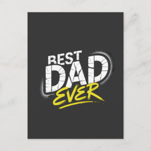 Best Dad Ever Graffiti Art Holiday Postcard