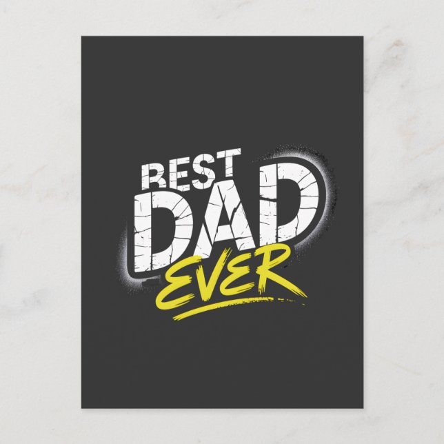 Best Dad Ever Graffiti Art Postcard (Front)