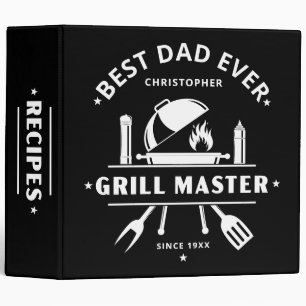 Best Dad Ever Grill Master Recipe Binder