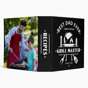 Best Dad Ever Grill Master Recipe Custom Photo Binder