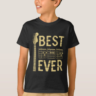 Best Dad Ever Guitar Chord Guitarist Dad Fathers D T-Shirt