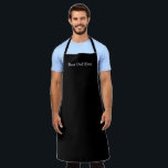 Best Dad Ever Hand Drawn Typography Black Apron<br><div class="desc">White “Best Dad Ever.“ with hand drawn serif typography on a solid black background.</div>