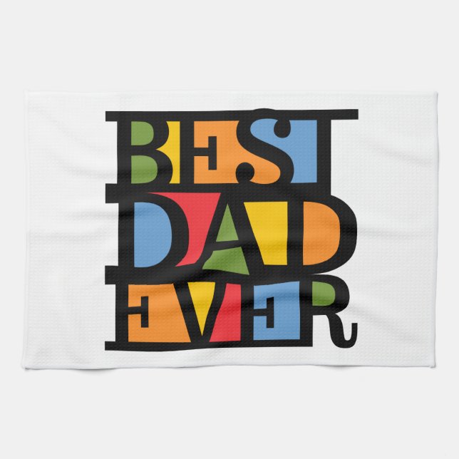 BEST DAD EVER hand towel (Horizontal)