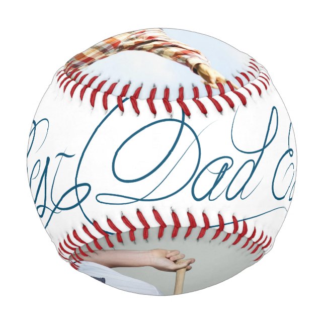 Best Dad Ever. Hand writing Style Baseball (Front)