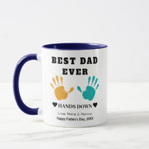 Best Dad Ever Hands Down Father's Day Mug