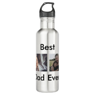 best dad ever happy father's day add your photo  710 ml water bottle