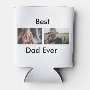 best dad ever happy father's day add your photo  can cooler