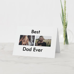 best dad ever happy father's day add your photo  foil holiday card