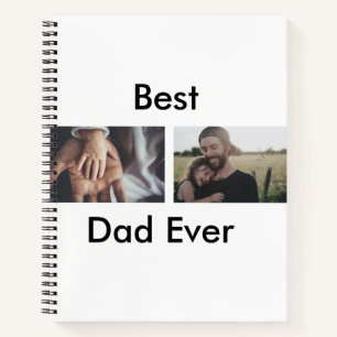 best dad ever happy father's day add your photo  notebook