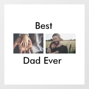 best dad ever happy father's day add your photo  window cling