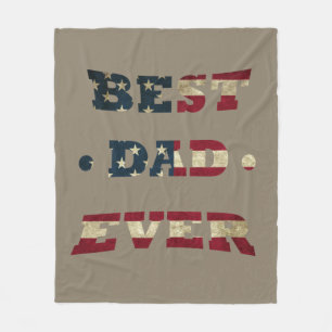 Best dad ever happy fathers day gift fleece blanket