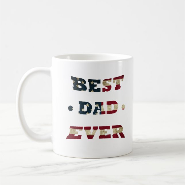 Best dad ever Happy Fathers day gift ideas Coffee Mug (Left)