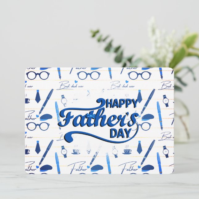 Best Dad Ever, Happy Father's  Day Invitation (Standing Front)