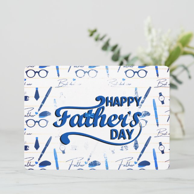 Best Dad Ever, Happy Father's  Day Invitation (Standing Front)