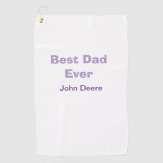 Best dad ever happy father's day name purplesimple golf towel