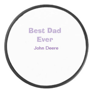 Best dad ever happy father's day name purplesimple hockey puck