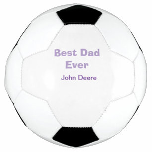 Best dad ever happy father's day name purplesimple soccer ball