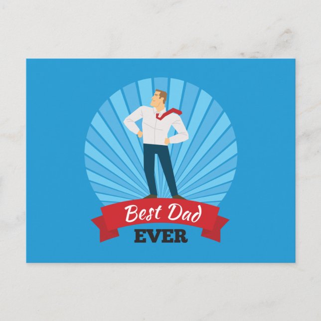 Best Dad Ever Happy Father's Day | Postcard (Front)