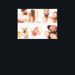 Best Dad Ever Heart Custom Photo collage Canvas Print<br><div class="desc">Celebrate a special first Father's Day with our "Simple Cute Best Dad Ever Heart Family Custom Photo Collage stretched canvas". This charming photo stretched canvas features a collage of your favourite pictures, making it a unique and heartfelt keepsake. Perfect for displaying cherished memories, this personalized gift will be a constant...</div>