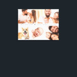 Best Dad Ever Heart Custom Photo collage Canvas Print<br><div class="desc">Celebrate a special first Father's Day with our "Simple Cute Best Dad Ever Heart Family Custom Photo Collage stretched canvas". This charming photo stretched canvas features a collage of your favourite pictures, making it a unique and heartfelt keepsake. Perfect for displaying cherished memories, this personalized gift will be a constant...</div>