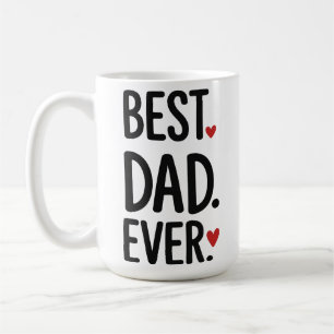 Best Dad Ever Hearts Modern Fathers Day Mug