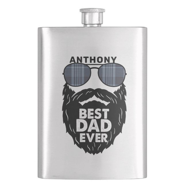 Best Dad Ever Hip Flask (Front)