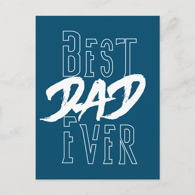 Best Dad Ever  Invitation Postcard (Front)