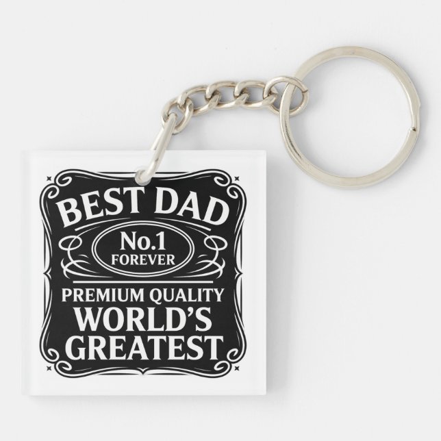 Best Dad Ever Keychain (Back)