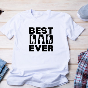  Best Dad Ever Kid Silhouette Gift T-Shirt