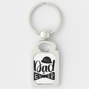 Best dad ever l Modern design Father's day gift Keychain