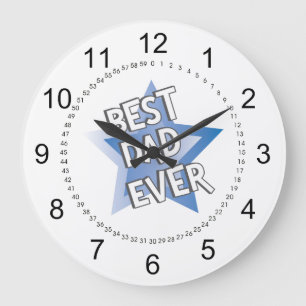 Best Dad Ever Large Clock