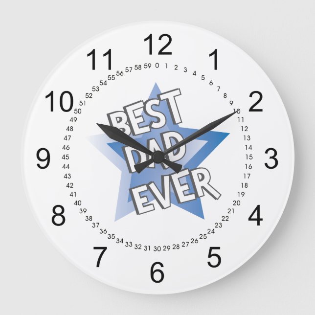 Best Dad Ever Large Clock (Front)