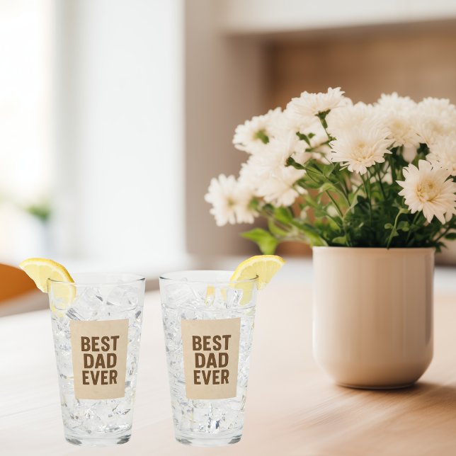 Best Dad Ever ☕ | Meaningful gift for Fathers 💙 Glass (Creator Uploaded)